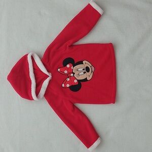 DISNEY KIDS Minnie Mouse Fleece Hoodie NWOT